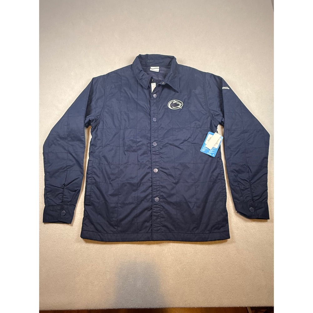 Columbia Penn State Nittany Lions Quilted Shirt Jacket Navy XM9412-432 Mens S